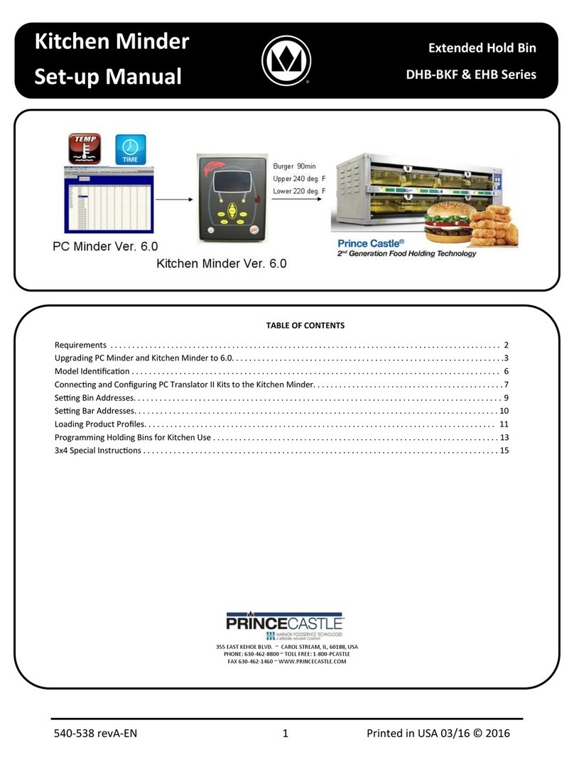 Prince Castle DHB-BKF Series User guide Prince Castle DHB-BKF Series User guide
