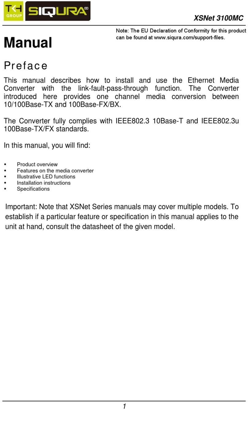 TKH Siqura XSNet 3100MC User manual