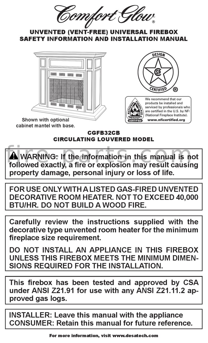 Desa Comfort Glow CGFB32CB Original instructions