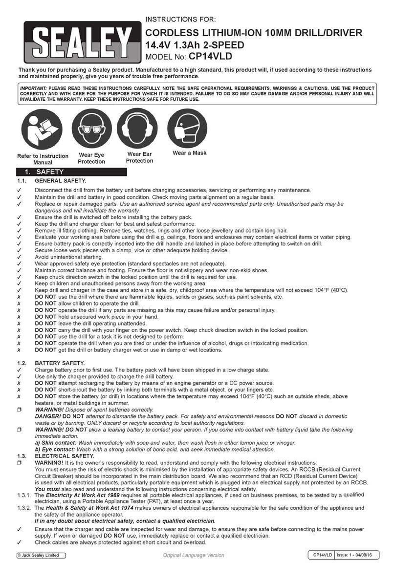 Sealey CP14VLD User manual