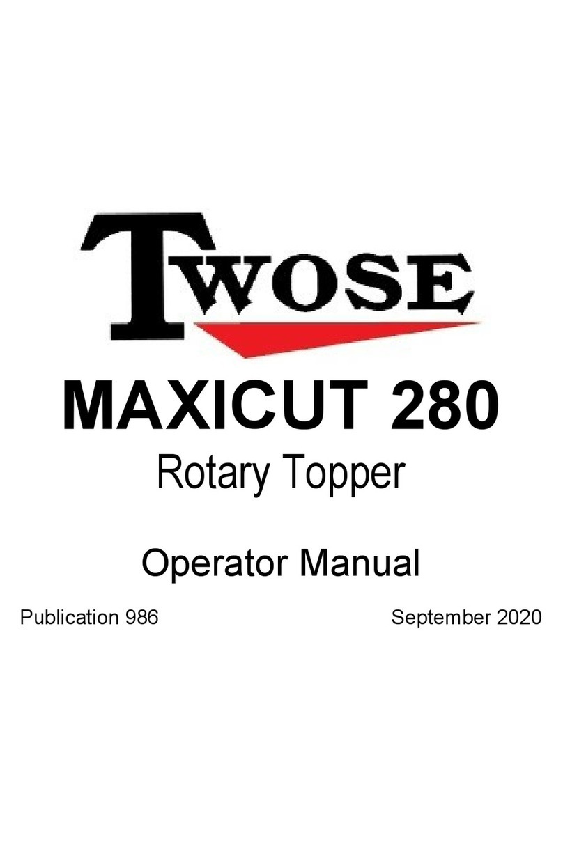 Twose MAXICUT 280 Operator's manual