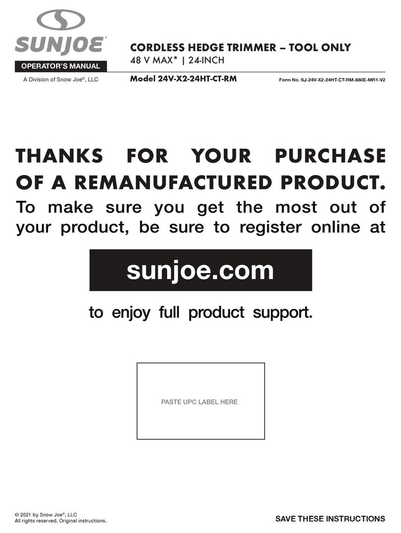 SNOWJOE Sunjoe 24V-X2-24HT-CT-RM User manual