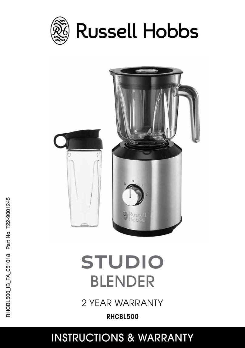 Russell Hobbs STUDIO RHCBL500 Installation instructions manual Russell Hobbs STUDIO RHCBL500 Installation instructions manual