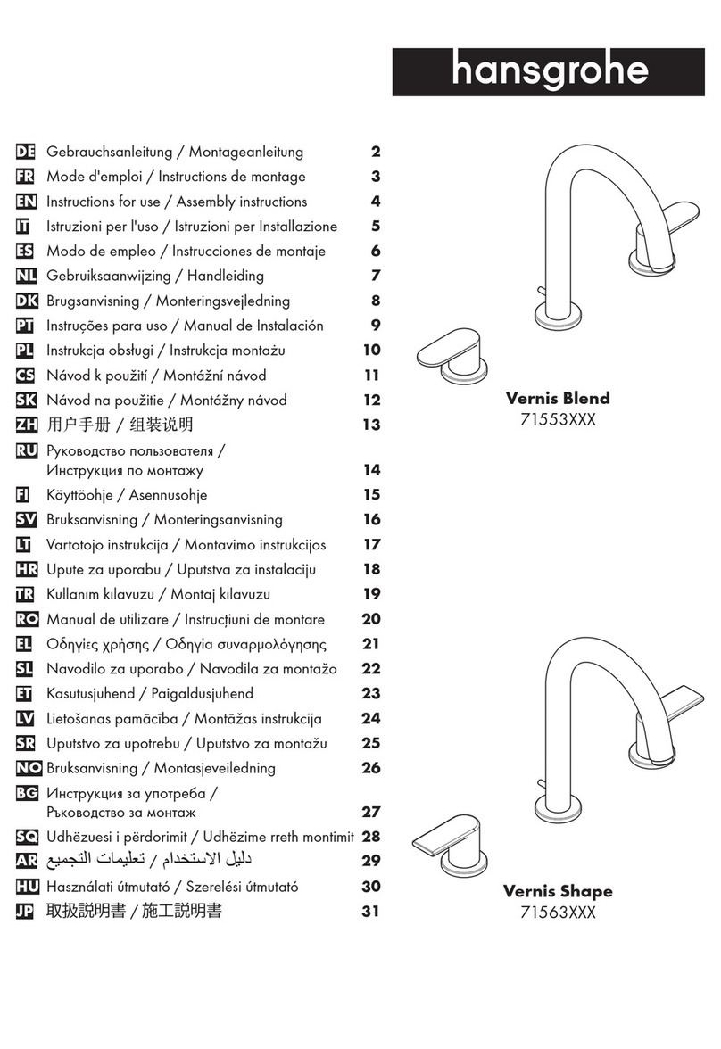 Hans Grohe Vernis Blend 71553 Series Manual Hans Grohe Vernis Blend 71553 Series Manual