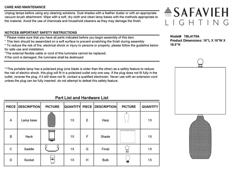 Safavieh TBL4170A User manual