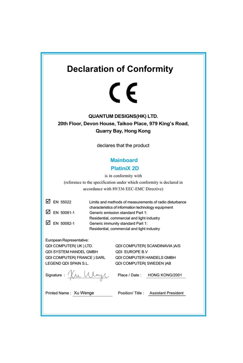 QDI PlatiniX 2D User manual QDI PlatiniX 2D User manual