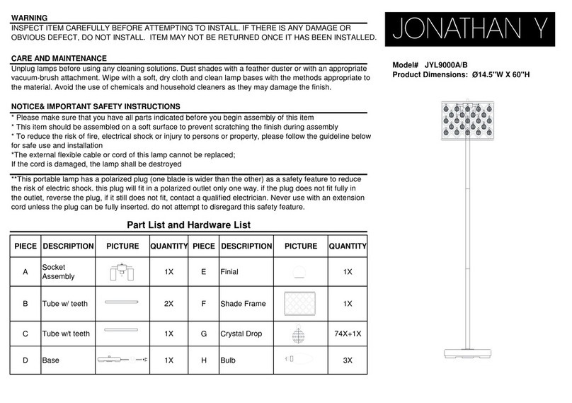JONATHAN Y JYL9000A User manual