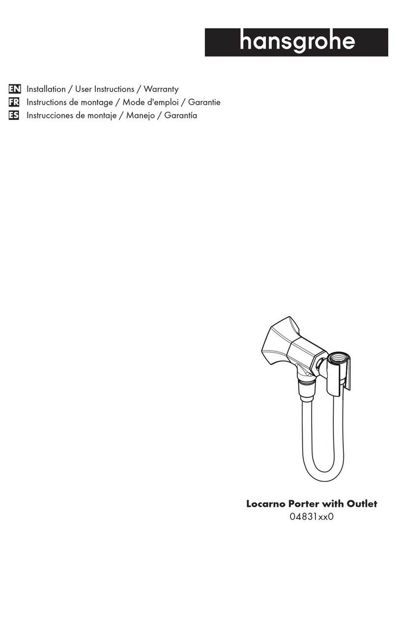 Hans Grohe Locarno 04831 0 Series Installation/User Instructions/Warranty Hans Grohe Locarno 04831 0 Series Installation/User Instructions/Warranty
