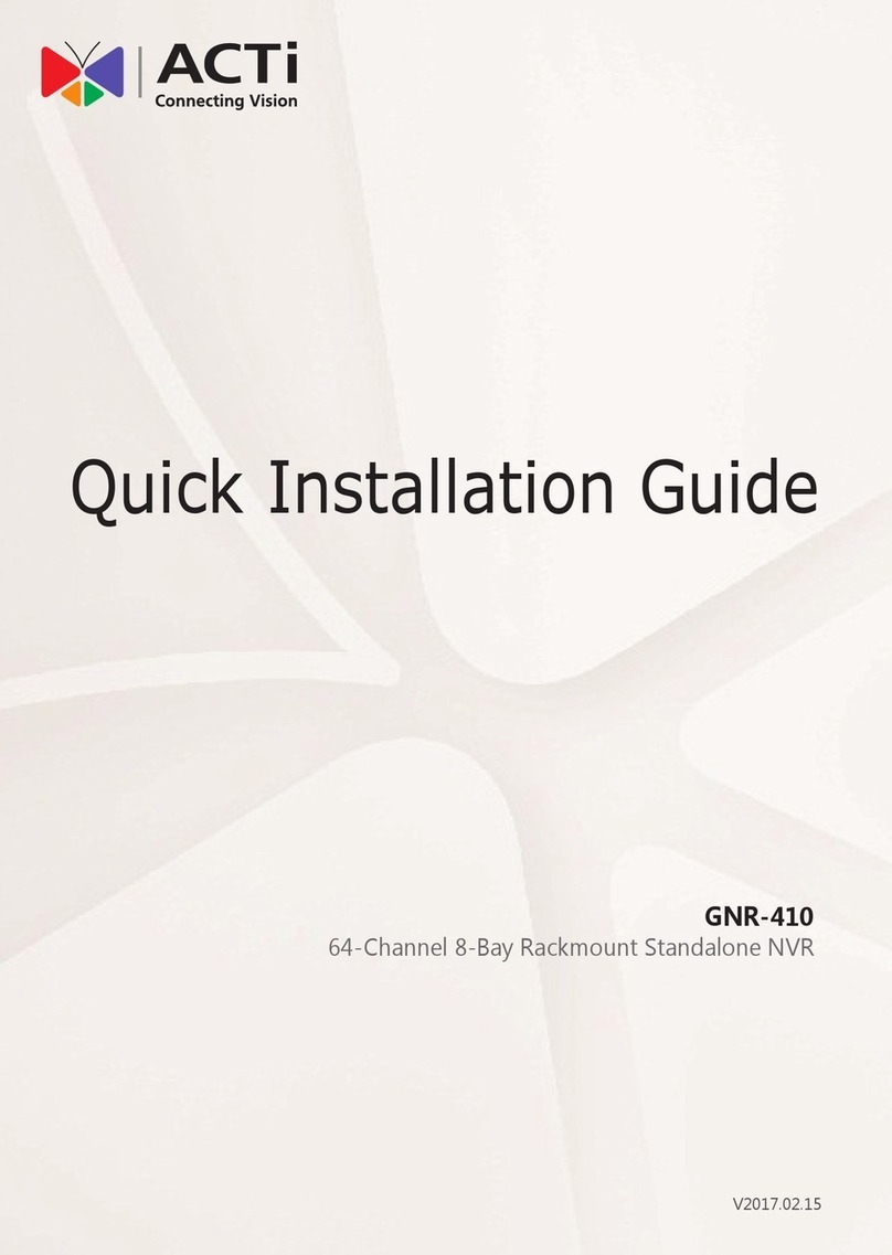 ACTi GNR-410 Quick installation guide