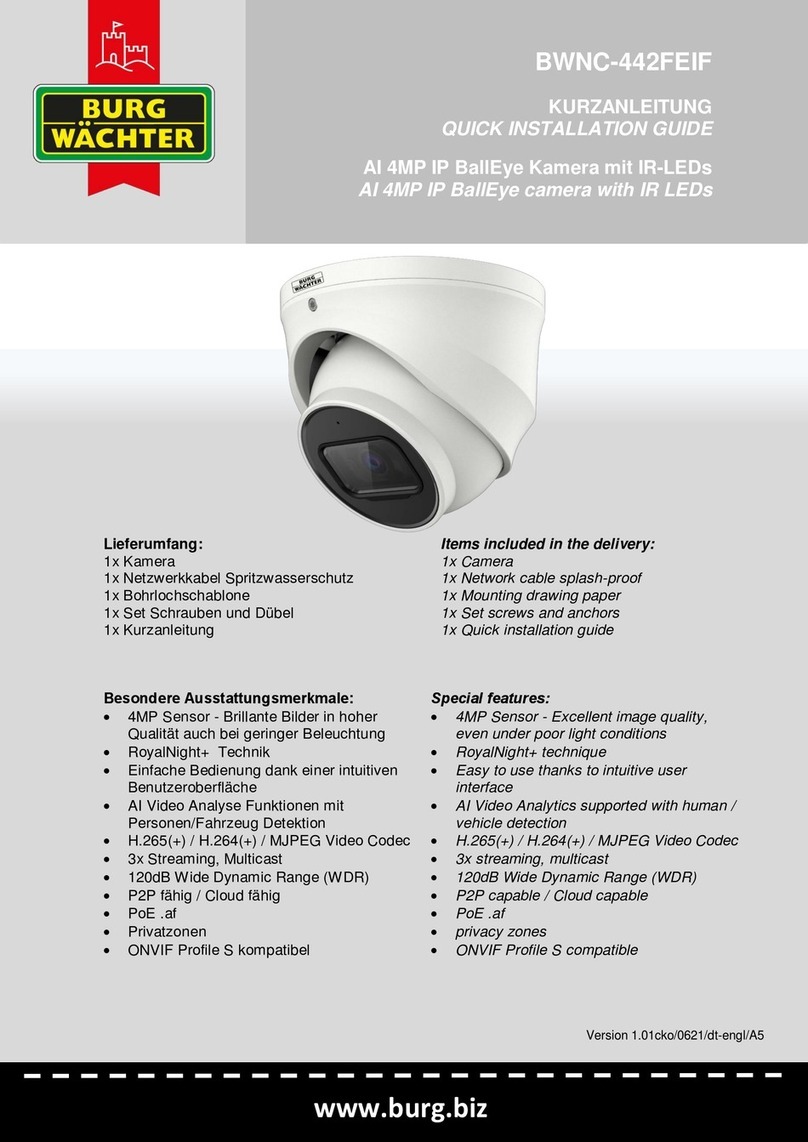 Burg Wächter BWNC-442FEIF Quick installation guide