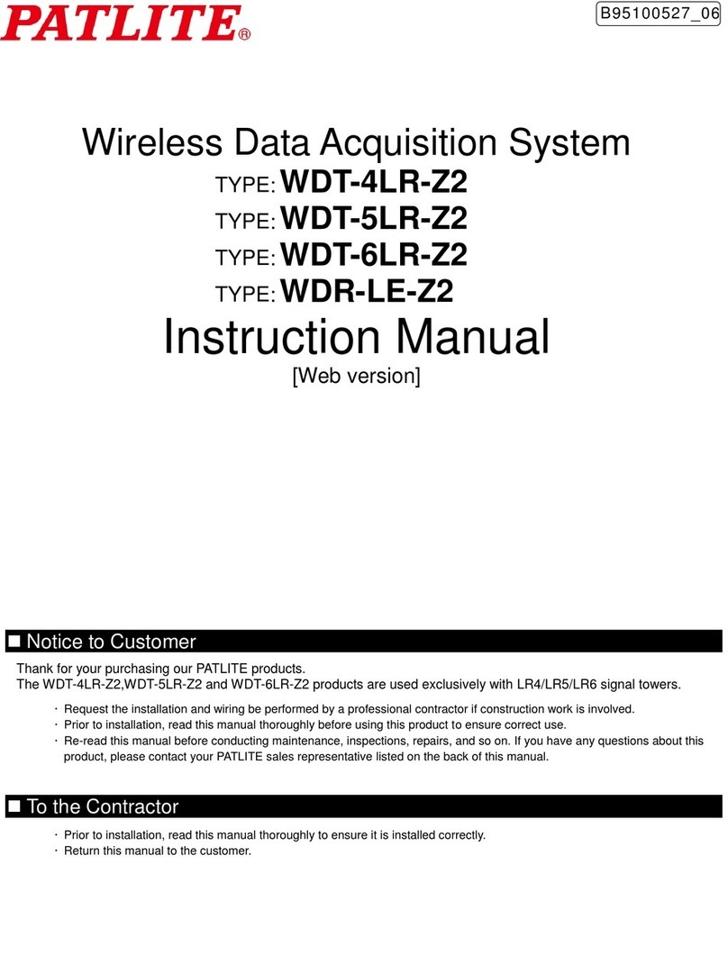 Patlite WDT-4LR-Z2 instruction manual