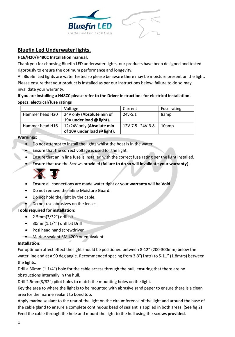 Bluefin LED H16 installation manual
