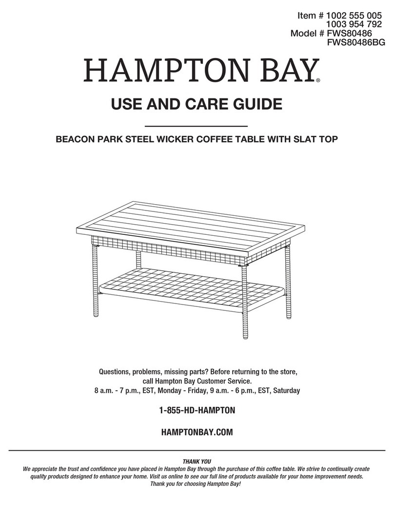 HAMPTON BAY FWS80486BG Use and care guide
