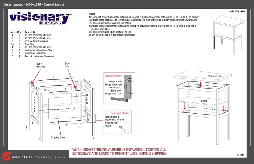 Classic Exhibits visionary DESIGNS MOD-1235 manual