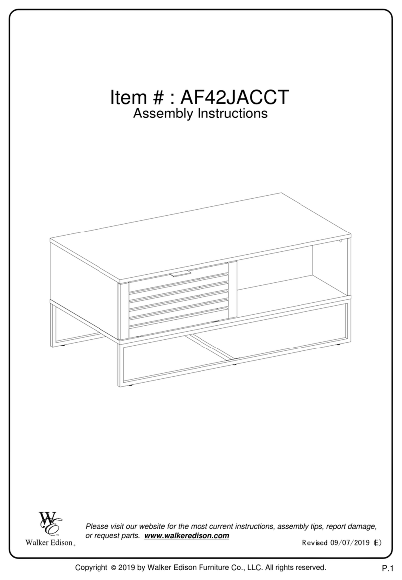 Walker Edison AF42JACCT Assembly instructions Walker Edison AF42JACCT Assembly instructions