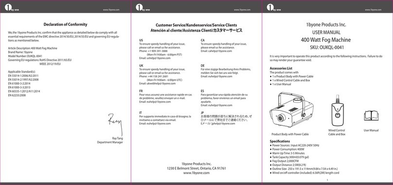 1 BY ONE OUKQL-0041 User manual