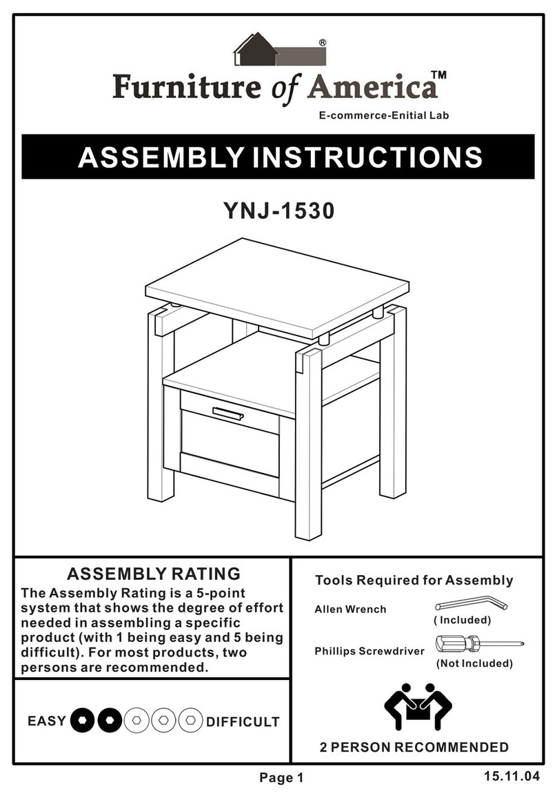 Furniture of America YNJ-1530 Assembly instructions