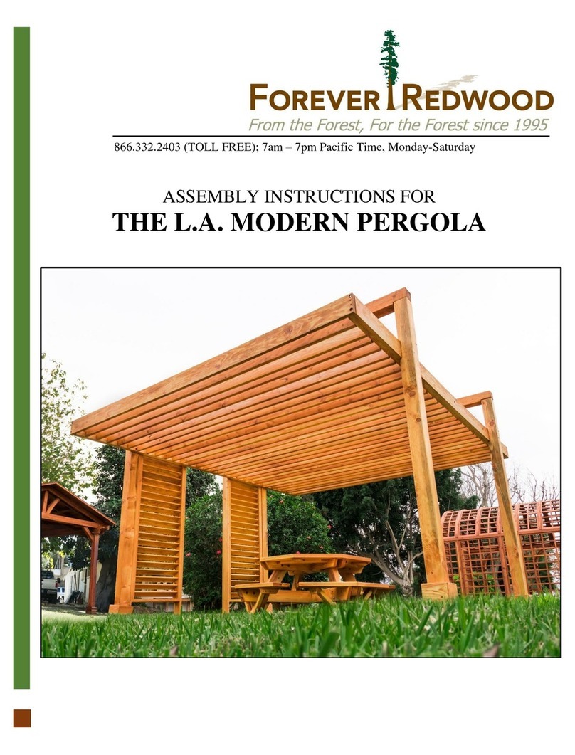 Forever Redwood THE L.A. MODERN PERGOLA User manual Forever Redwood THE L.A. MODERN PERGOLA User manual