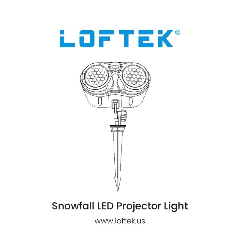 Loftek Snowfall LED Projector Light quick start guide