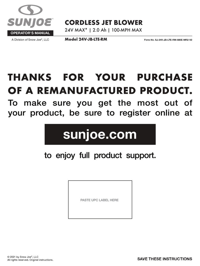 SNOWJOE Sunjoe 24V-JB-LTE-RM User manual