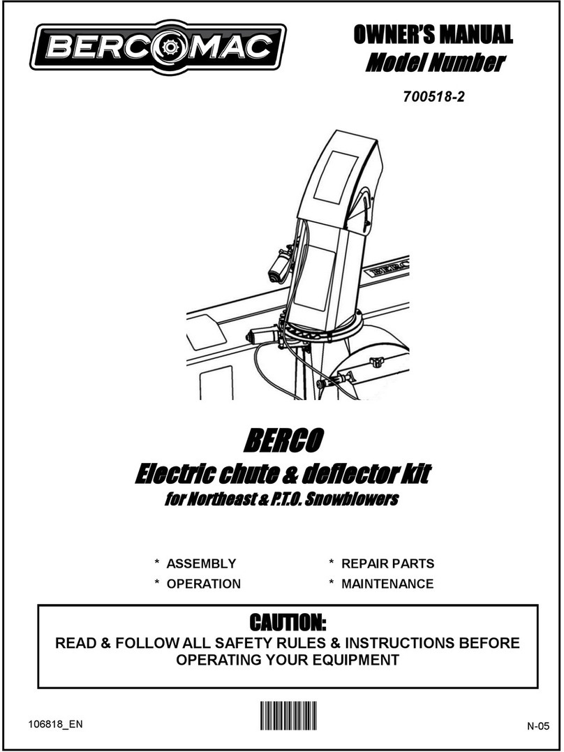 Bercomac 700518-2 owner's manual