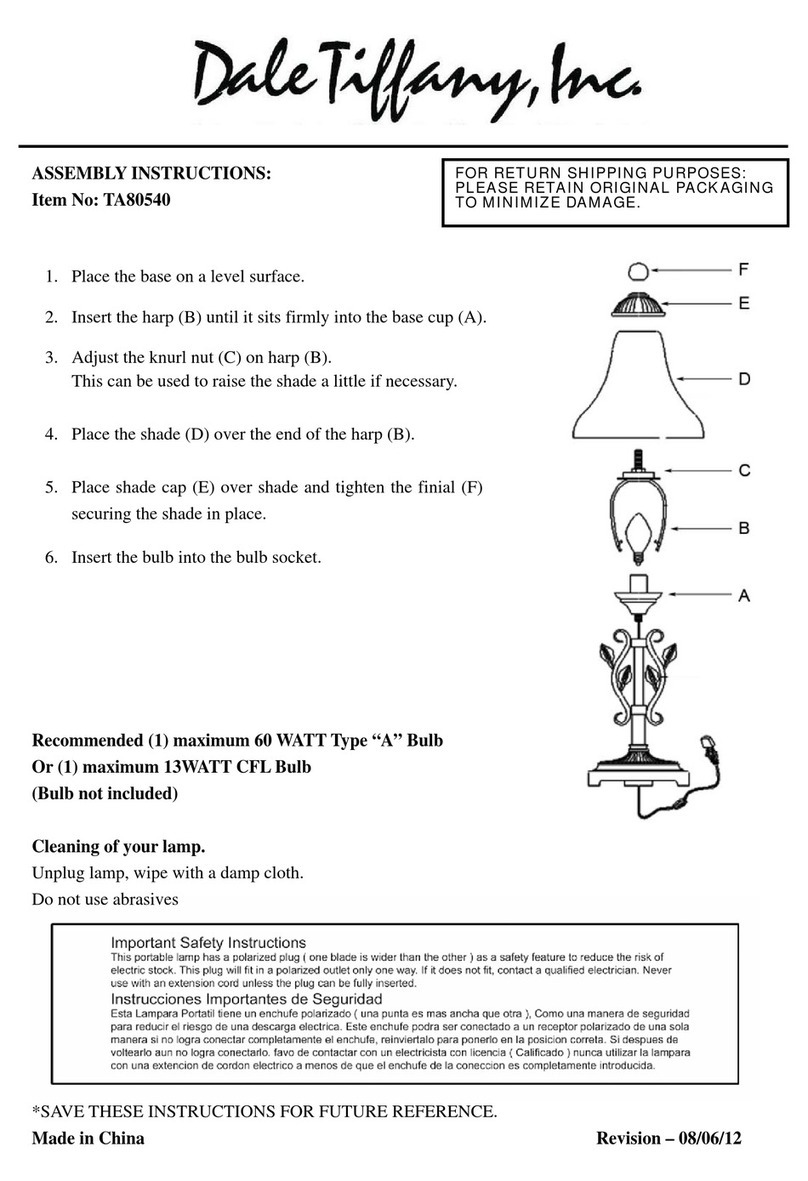 Dale Tiffany TA80540 Assembly instructions