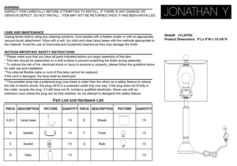 JONATHAN Y JYL2078A User manual JONATHAN Y JYL2078A User manual