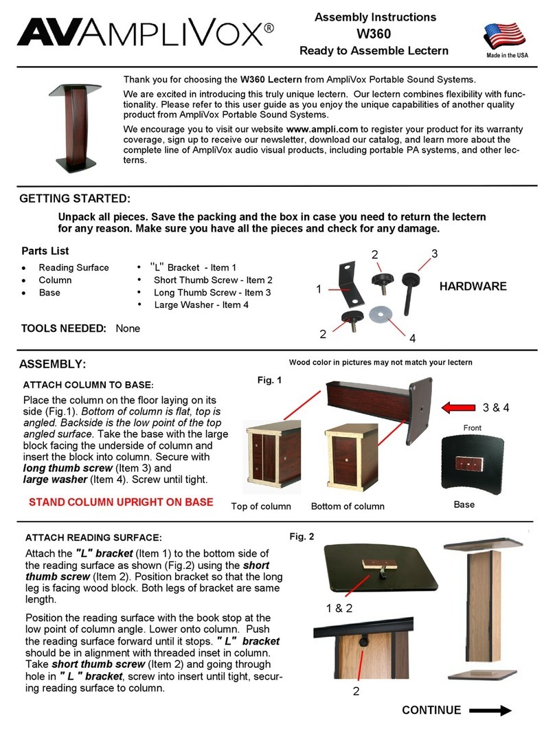 AmpliVox W360 User manual