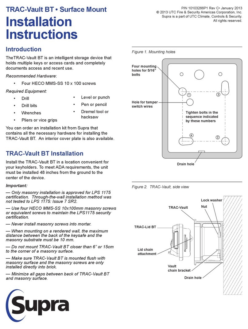 Supra TRAC-Vault BT installation instructions
