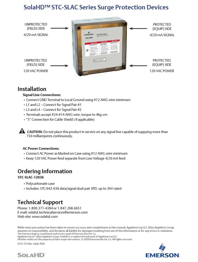 Emerson SolaHD STC-SLAC Series User manual