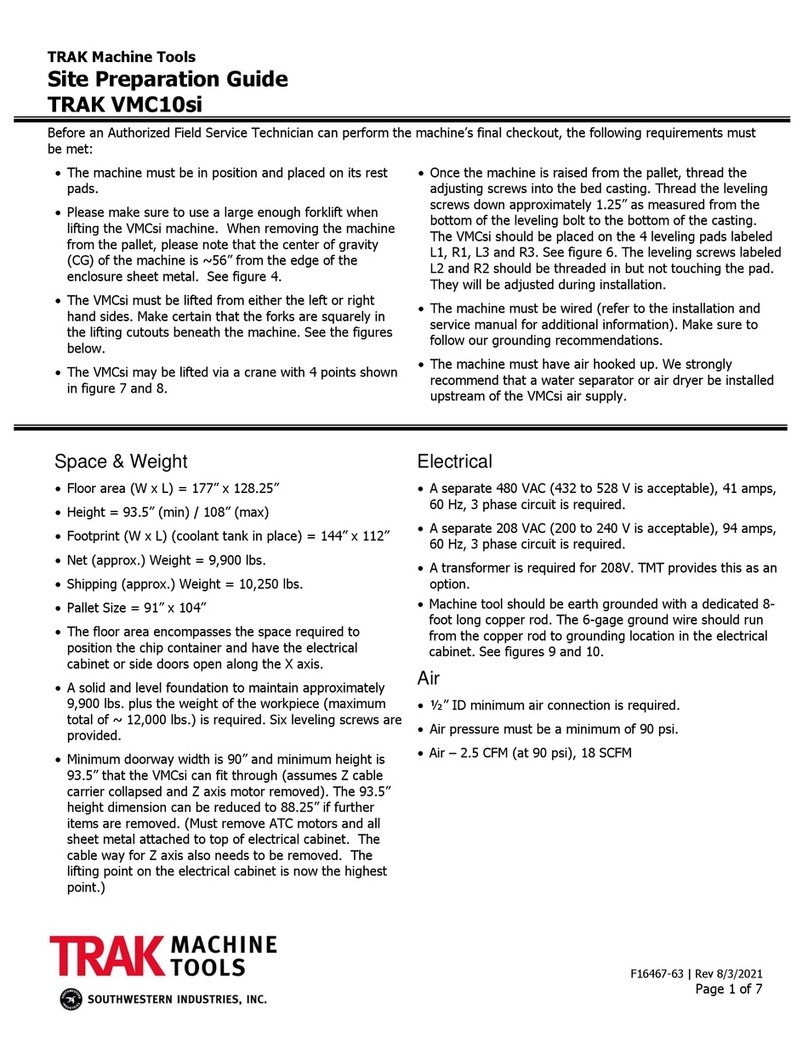 TRAK VMC10si Operating instructions