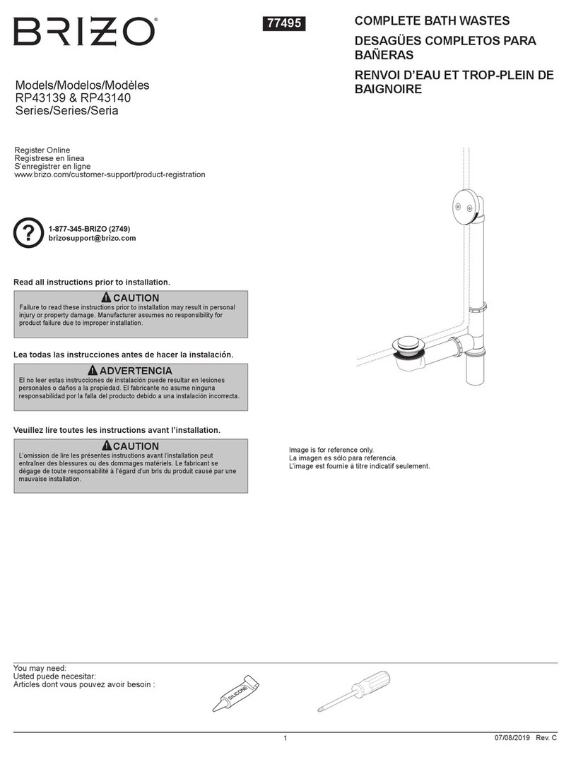 Brizo RP43139 Series User manual