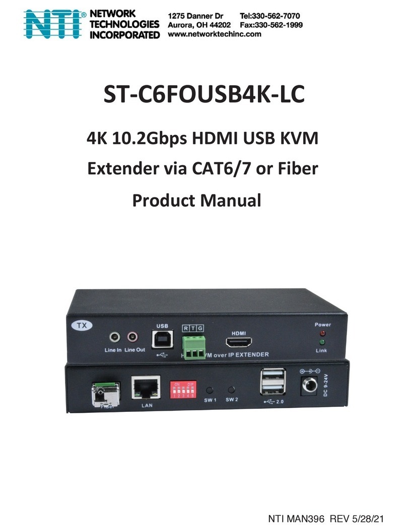 Network Technologies Incorporated ST-C6FOUSB4K-LC User manual