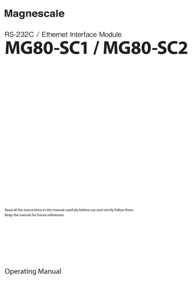 Magnescale MG80-SC1 operating manual
