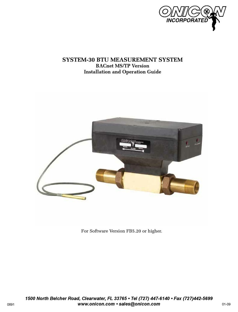 Onicon SYSTEM-30 Installation and operation guide