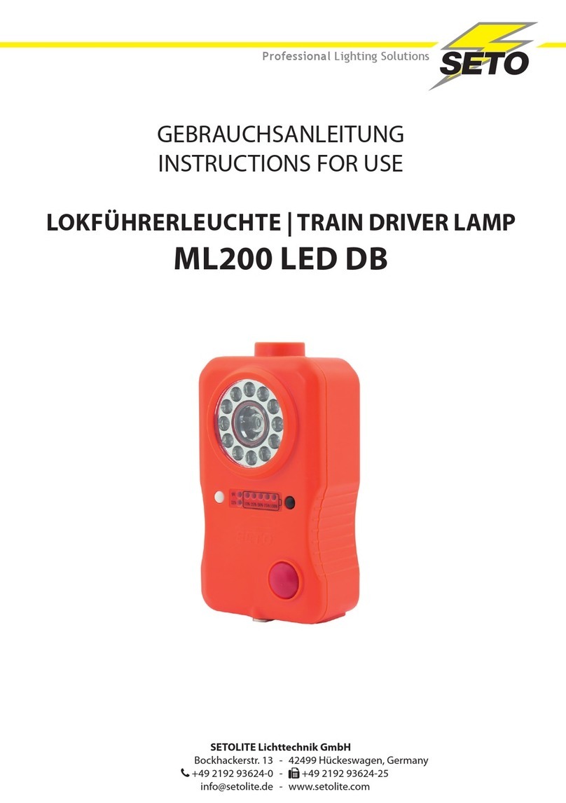 Setolite ML200 LED DB Instructions for use