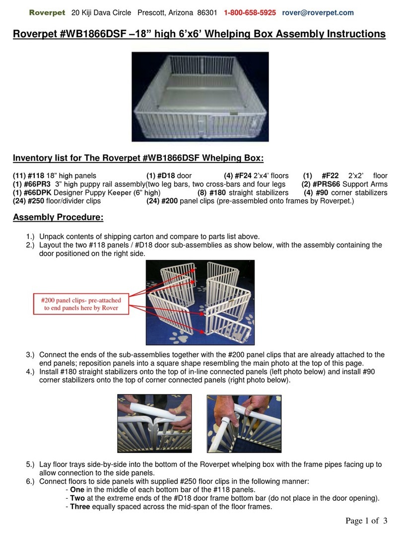 Roverpet WB1866DSF Assembly instructions