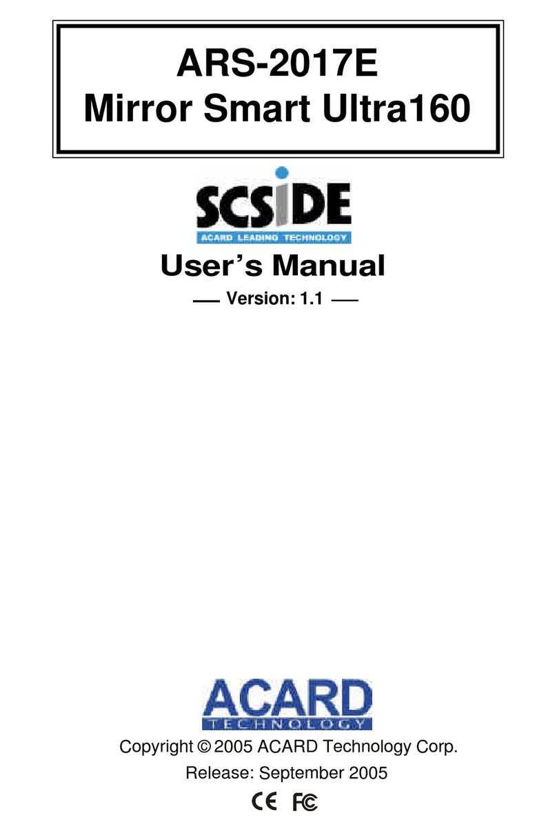 Acard Mirror Smart Ultra160 user manual