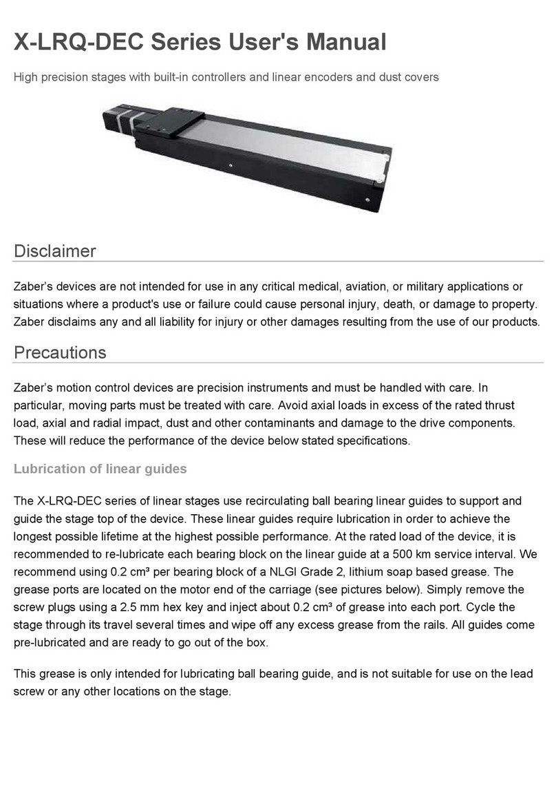 Zaber X-LRQ-DEC Series user manual