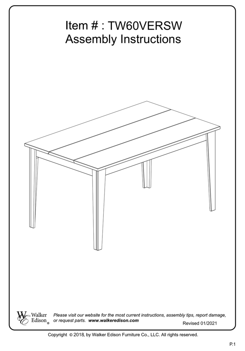 Walker Edison TW60VERSW User manual