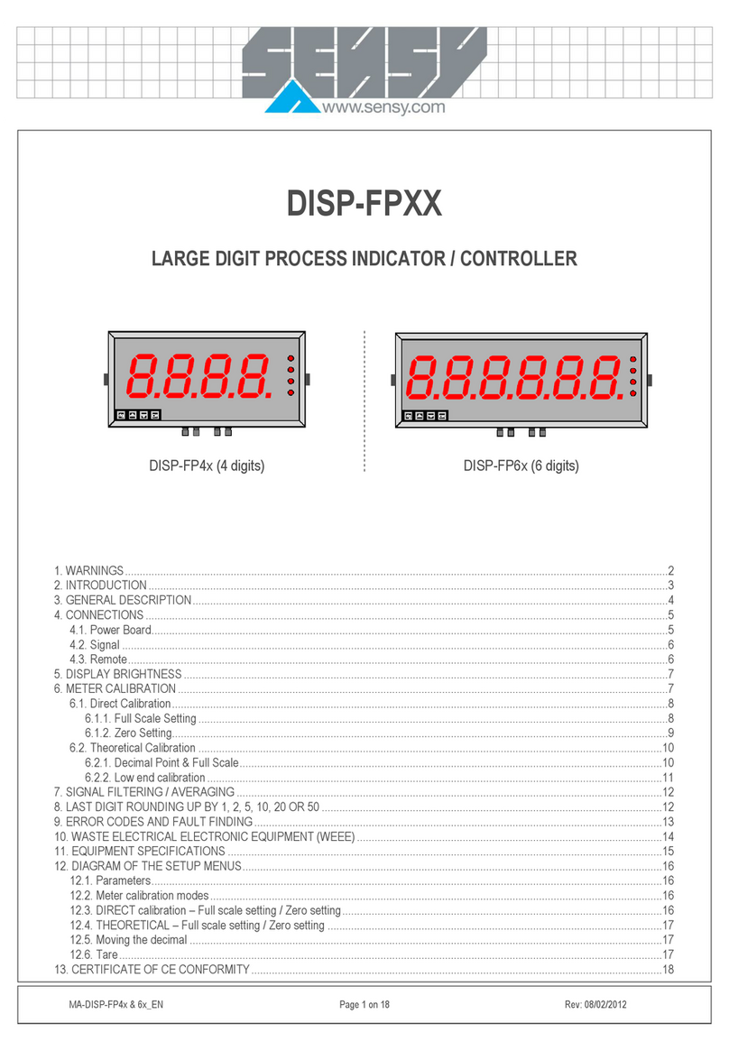 SENSY DISP-FP Series manual