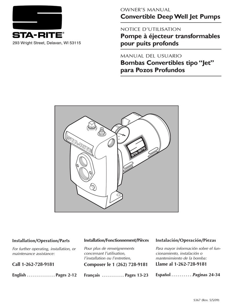 STA-RITE ALB owner's manual