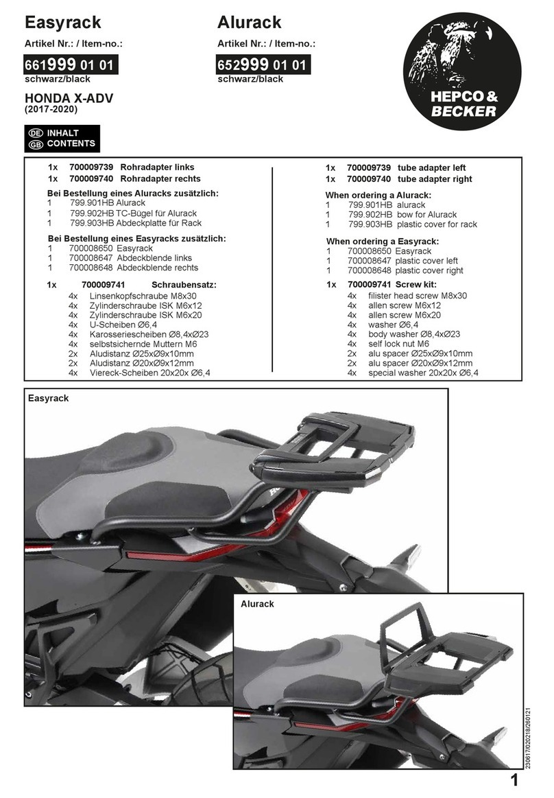 hepco & becker Easyrack 661999 01 01 User manual