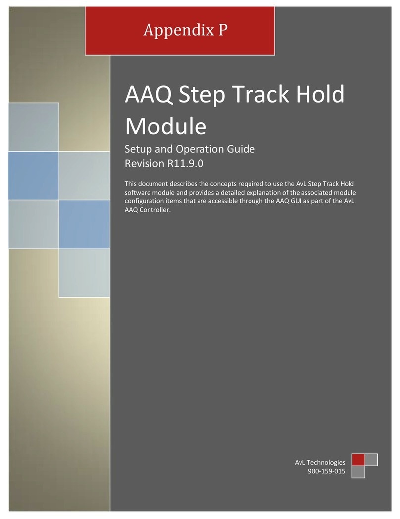 AvL Technologies AAQ Step Track Hold Module Set up and operation guide