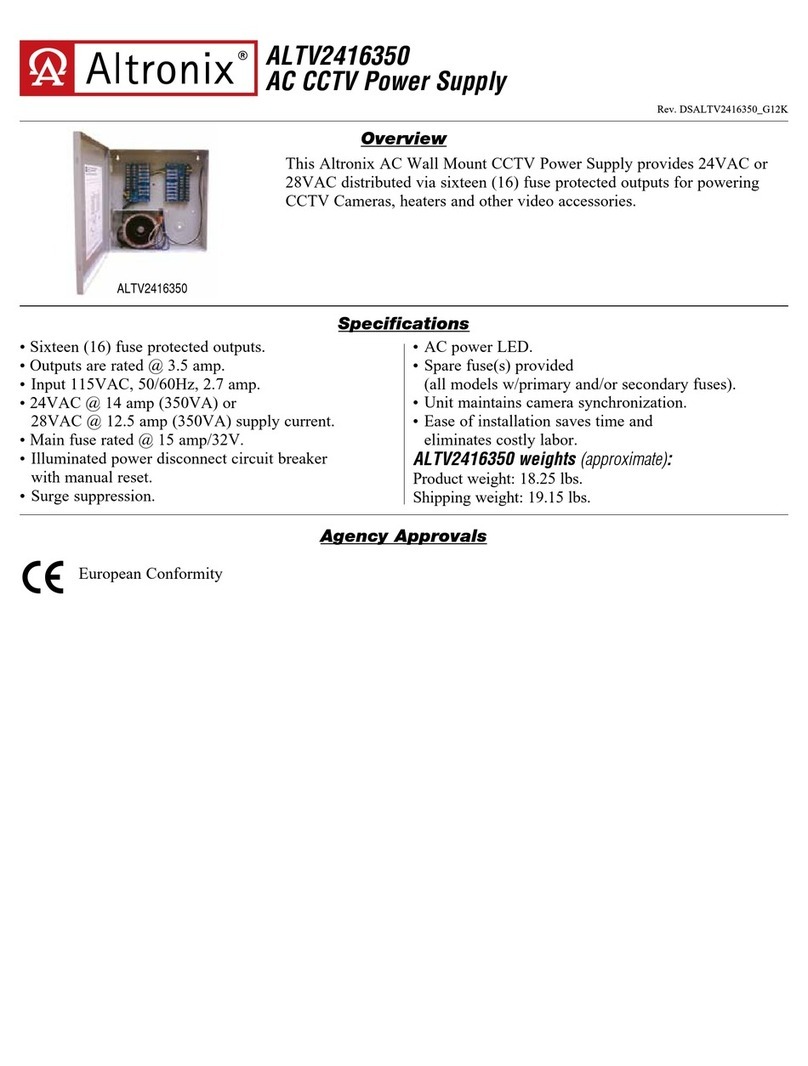 Altronix ALTV2416350 User manual