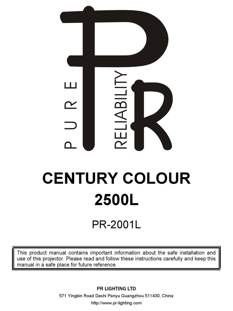 PR Lighting PR-2001L quick start guide