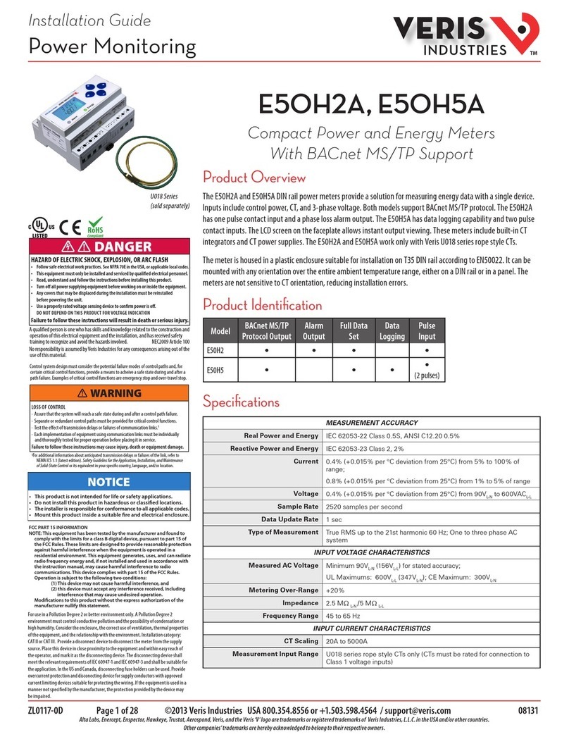 Veris Industries E50H2A User manual