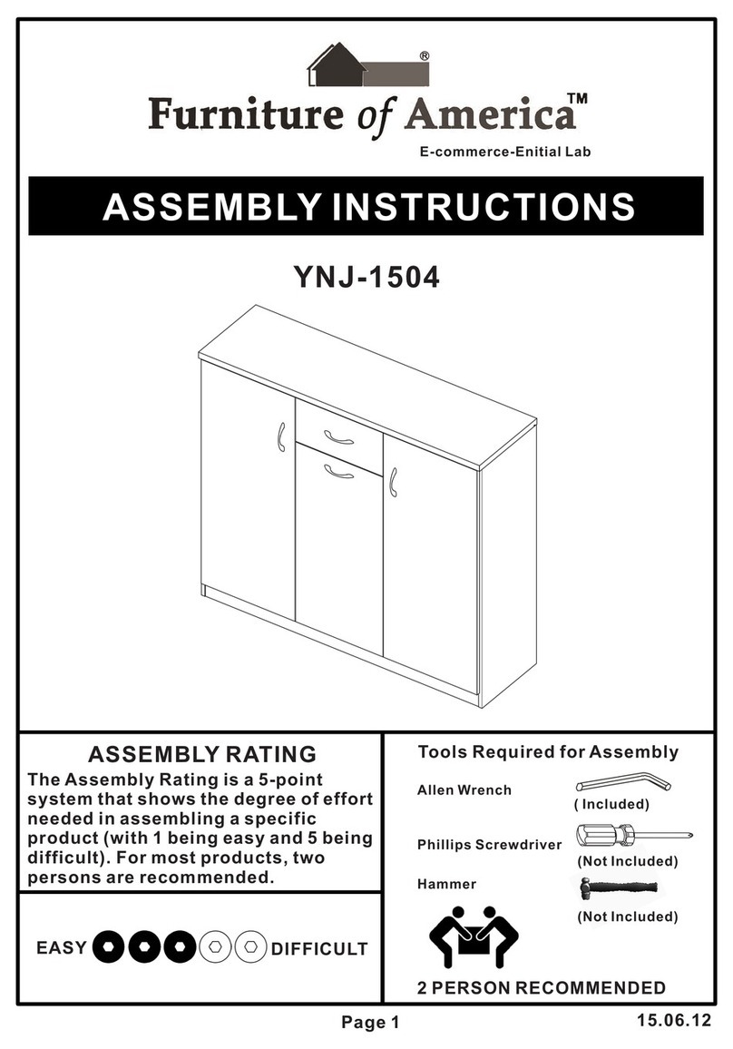 Furniture of America YNJ-1504 Assembly instructions