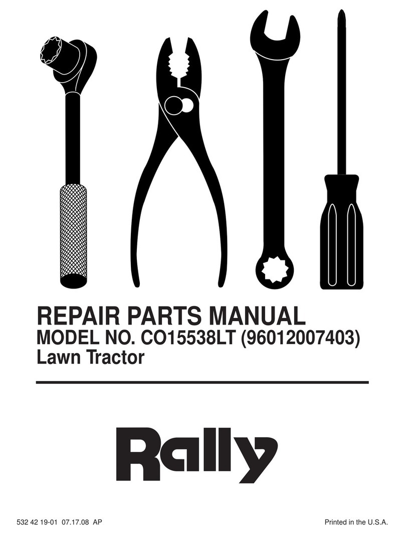 Rally CO15538LT Repair parts manual