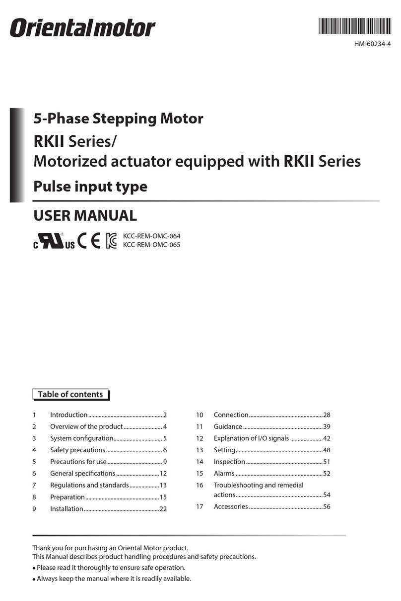 Oriental motor RKII Series user manual
